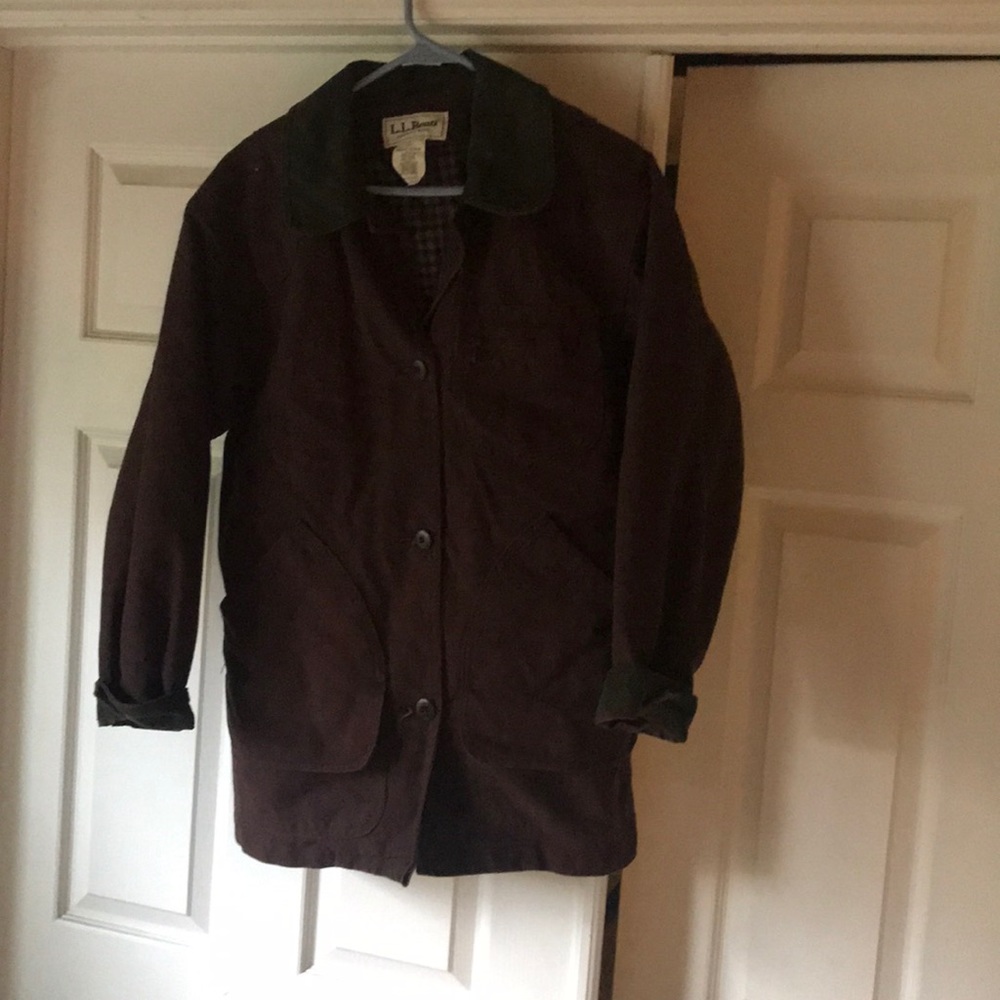 Women’s Small LL Bean Brown Barn Coat Lined